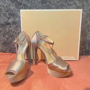 Michael Kors Metallic Platform Heels